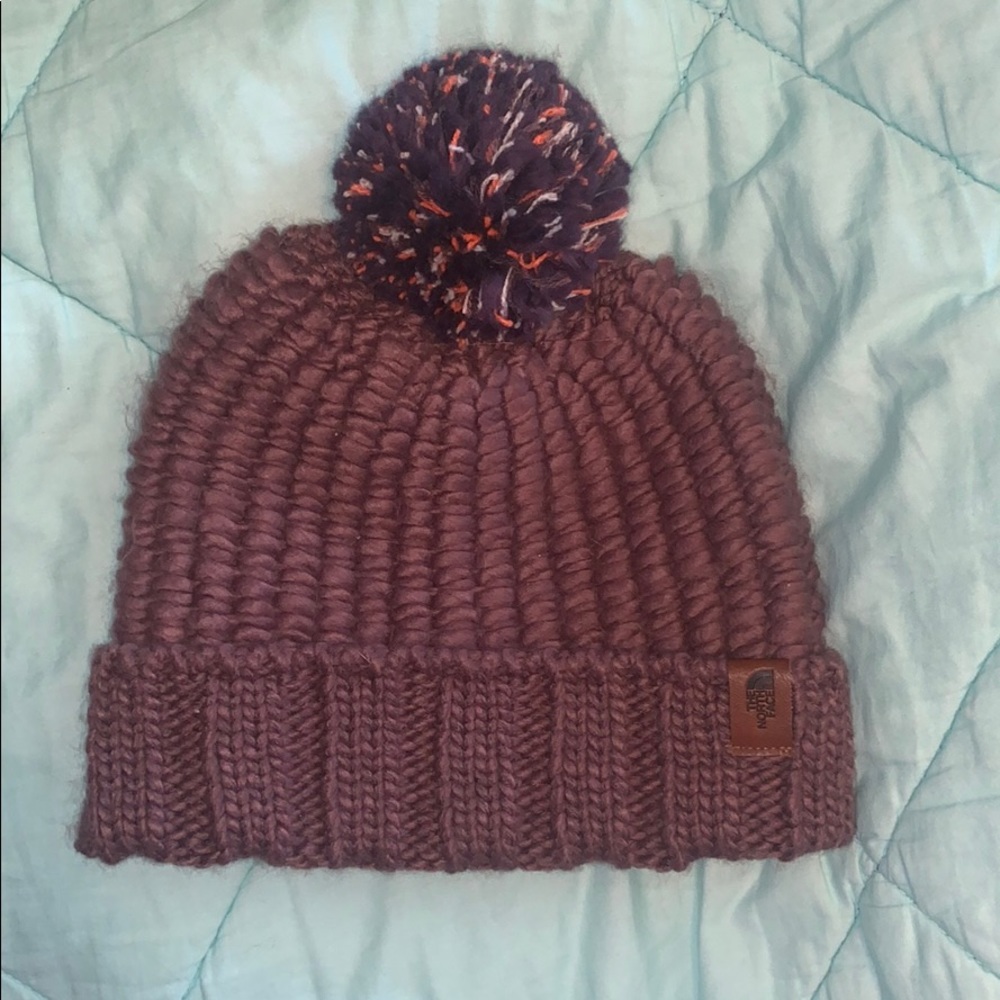 The North Face beanie hat with pom pom